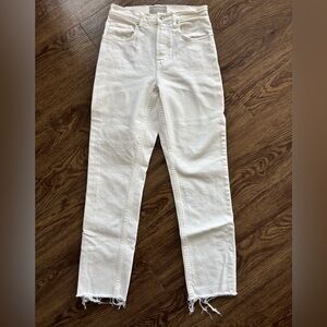 Everlane High Rise Straight Jean in White
